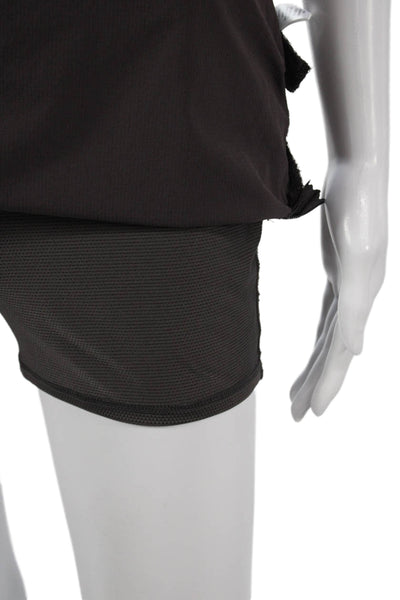Athleta Women Athletic Mini Skort Brown Zip Nylon Size 6