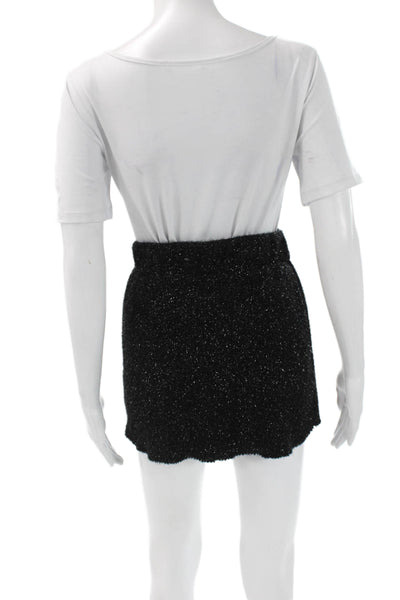 Nonchalant Label Womens Mini Black Polyester Skirt Pull On Short Size S