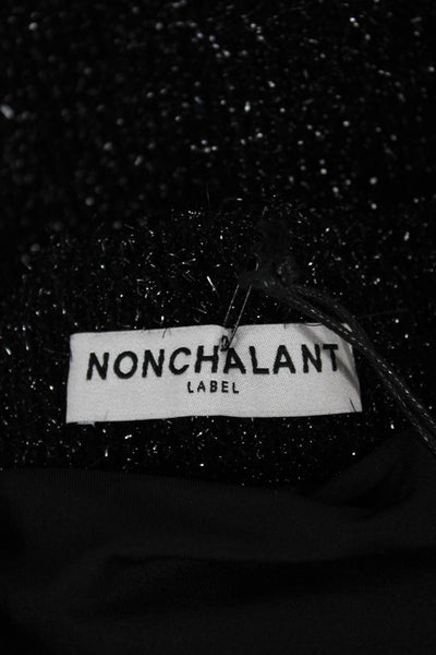 Nonchalant Label Womens Mini Black Polyester Skirt Pull On Short Size S