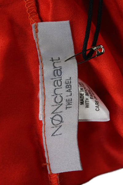 Nonchalant Label Womens Red Wrap Skirt Knee Length Polyester Size XS