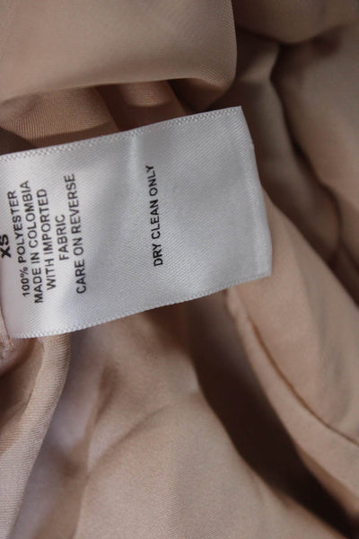 Nonchalant Label Womens Blouson Dress Beige Tie Knee Length Size S