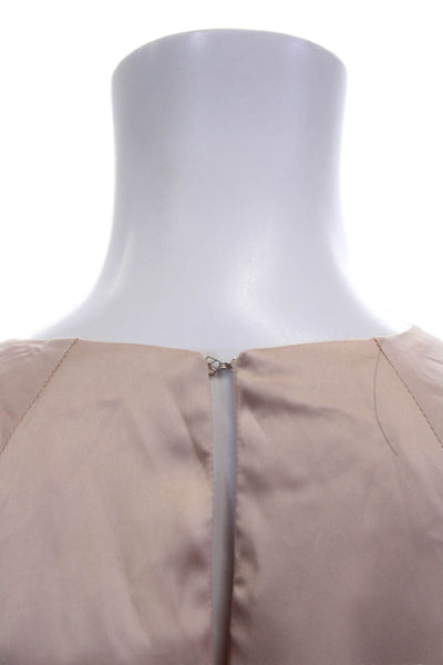 Nonchalant Label Womens A-Line Dress Beige Half Sleeve Round Neck Size XS