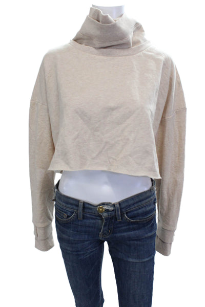Nonchalant Label Women Pullover Sweatshirt Cowl Neck Beige Size S