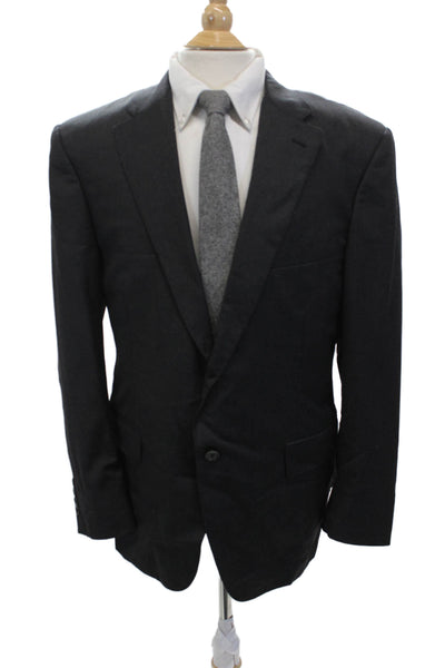 Canali Mens Wool Blazer Gray Button Size 54