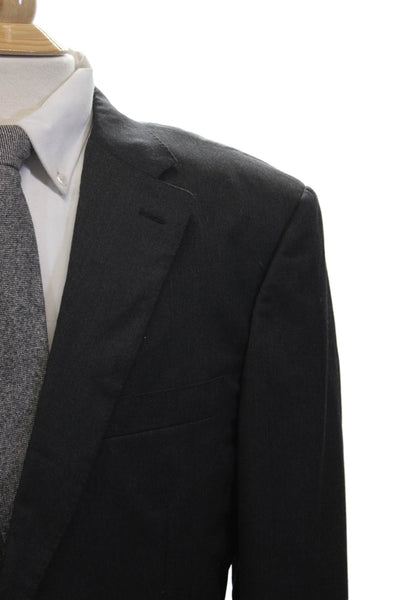 Canali Mens Wool Blazer Gray Button Size 54