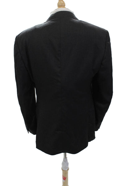 Canali Mens Wool Blazer Gray Button Size 54