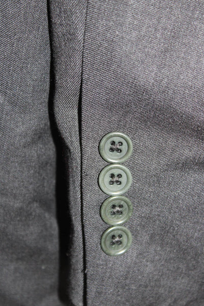 Canali Mens Wool Blazer Gray Button Size 54