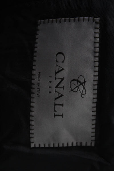 Canali Mens Wool Blazer Gray Button Size 54