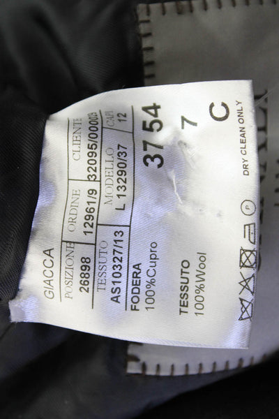 Canali Mens Wool Blazer Gray Button Size 54