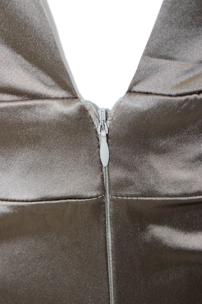 Nonchalant Label Womens Jumpsuit Brown V-Neck 3/4 Sleeve Size S
