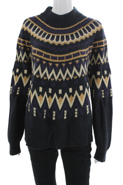 Pomander Place Womens Pullover Sweater Multicolor Fair Isle Size M