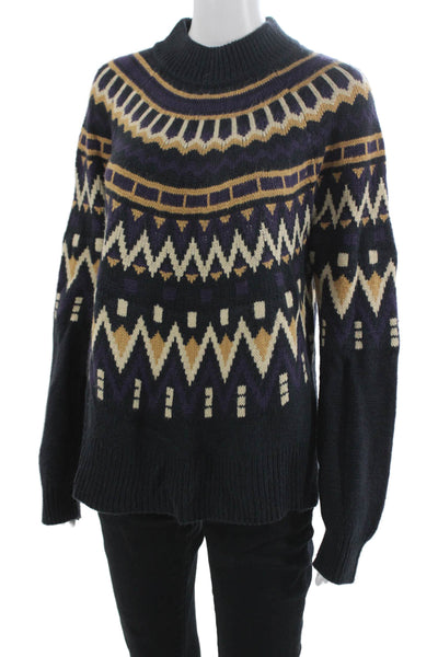 Pomander Place Womens Pullover Sweater Multicolor Fair Isle Size M