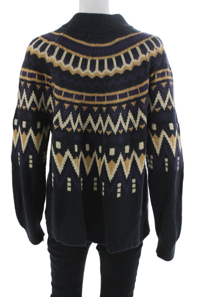 Pomander Place Womens Pullover Sweater Multicolor Fair Isle Size M