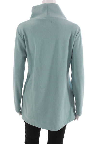 Dudley Stephens Women Tunic Sweater Turtleneck Blue Pullover Long Sleeve Size M