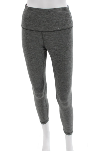Lululemon Womens Gray Ankle Leggings Nylon Flecked Pull On Size 6