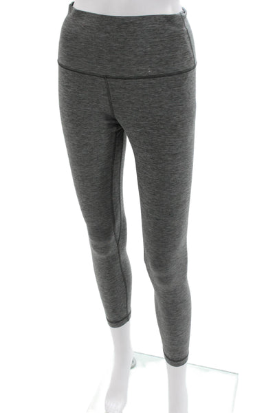 Lululemon Womens Gray Ankle Leggings Nylon Flecked Pull On Size 6