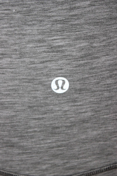 Lululemon Womens Gray Ankle Leggings Nylon Flecked Pull On Size 6