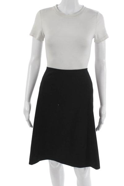 Calvin Klein Womens A-Line Skirt Black Polyester Size 10