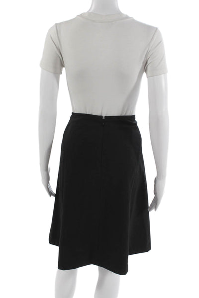 Calvin Klein Womens A-Line Skirt Black Polyester Size 10