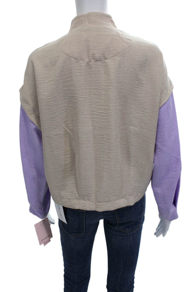 Aldo Martins Womens Basic Colorblock Collared Button-Up Long Sleeve Size XS