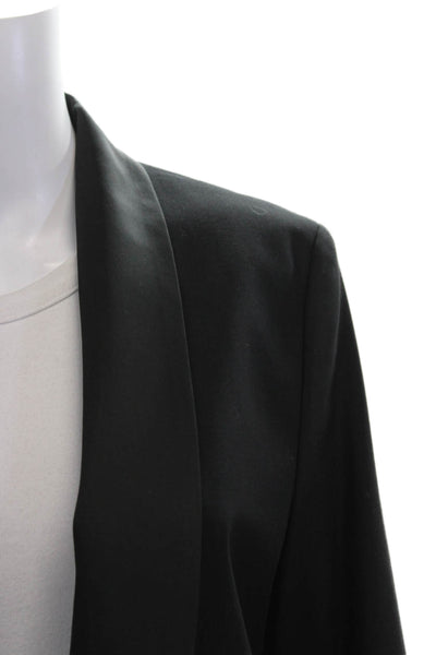 Viktor And Rolf Womens Black Basic Jacket Button Long Sleeve Polyester Size 14