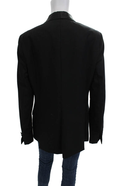 Viktor And Rolf Womens Black Basic Jacket Button Long Sleeve Polyester Size 14