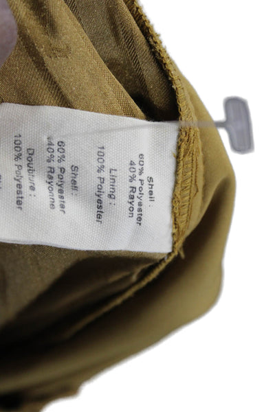 L'Agence Women Striped Polyester Pull On Pants Brown Size S