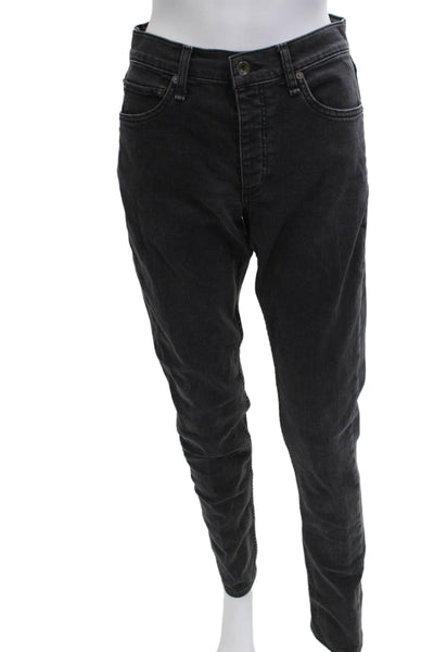 Rag & Bone Mens Gray Skinny Jeans Mid Rise Cotton Button Inseam 33 Size 31