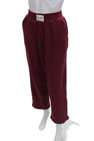 Eleven Eleven Women Red Cotton Pull On Sweatpants Size S
