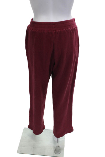 Eleven Eleven Women Red Cotton Pull On Sweatpants Size S
