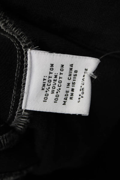 525 Womens Basic Jacket Black 100% Cotton Long Sleeve Button Size XS