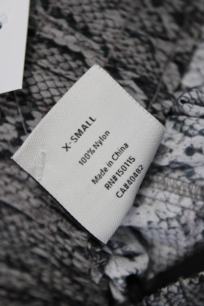 Varley Womens Jogger Pants Gray Animal Print Nylon Pull On Size XS