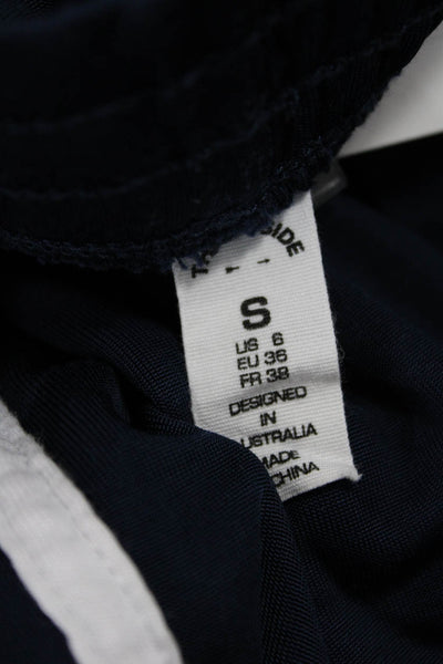 The Upside Womens Track Pants Blue Striped Viscose Pull On Size 6