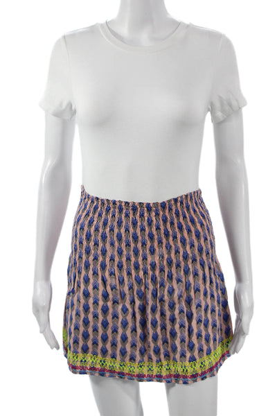 Tiare Hawaii Womens A-Line Geometric Rayon Skirt Multicolor Size One Size