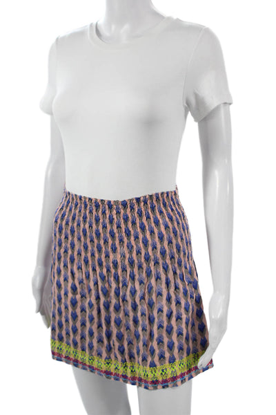 Tiare Hawaii Womens A-Line Geometric Rayon Skirt Multicolor Size One Size