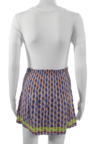 Tiare Hawaii Womens A-Line Geometric Rayon Skirt Multicolor Size One Size