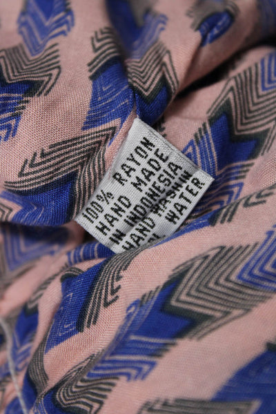 Tiare Hawaii Womens A-Line Geometric Rayon Skirt Multicolor Size One Size