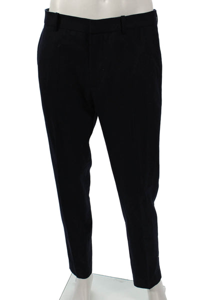 Theory Mens Dress Pants Blue Wool Zip Fly Inseam 30 Size 33