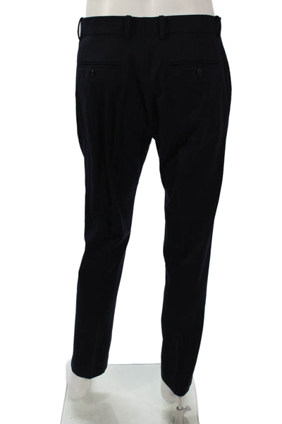 Theory Mens Dress Pants Blue Wool Zip Fly Inseam 30 Size 33