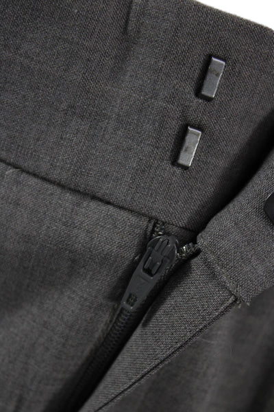 Banana Republic Women Gray Wool Dress Pants Zip Inseam 34 Size 8 Tall