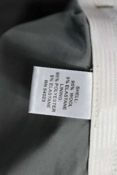 Banana Republic Women Gray Wool Dress Pants Zip Inseam 34 Size 8 Tall