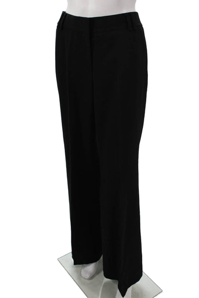 J Crew Womens Pants Black Wool Zip Size 6