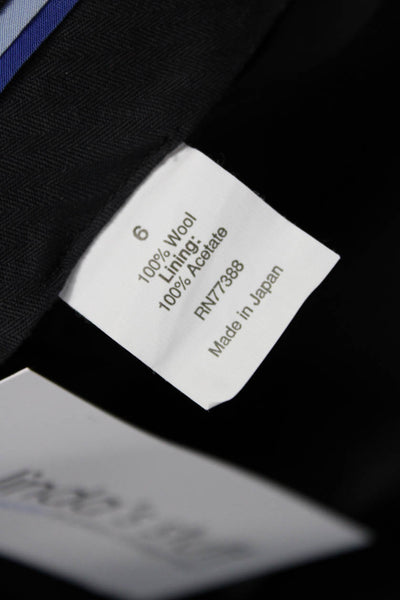 J Crew Womens Pants Black Wool Zip Size 6