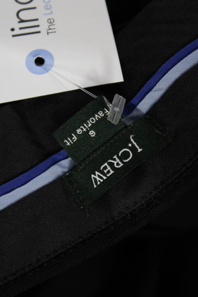 J Crew Womens Pants Black Wool Zip Size 6
