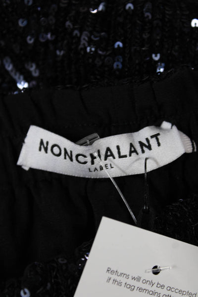 Nonchalant Label Women Dress Pants Black Pull On Polyester Size S