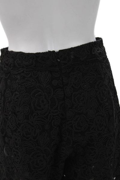 Nonchalant Label Womens Black Floral Polyester Blend Dress Pants Zip Size XS