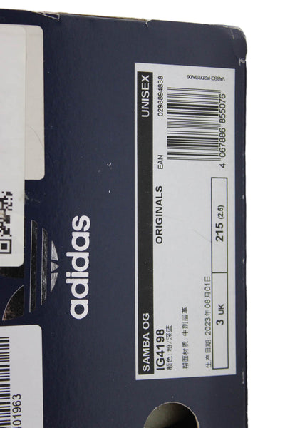 Adidas x Notitle Womens Lace Up Striped Suede Samba Sneakers Pink Navy Size 3.5
