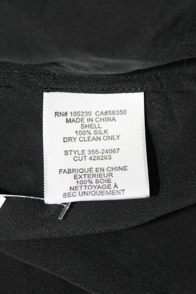Joie Womens Silk V-Neck Sleeveless Basic Blouse Black Pullover Size XS