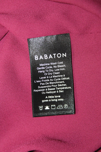 Babaton Womens Red Sleeveless V-Neck Basic Tank Top Polyester Button Size S