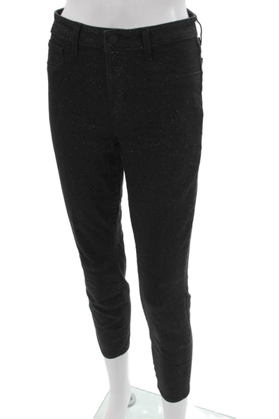 L'Agence Women Skinny Black Check Cotton Jeans Size 26